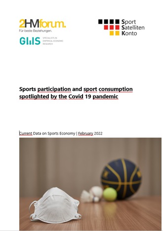 The Picture shows the cover of the publication "Sports participation and sports consumption spotlighted by the Covid 19 pandemic".